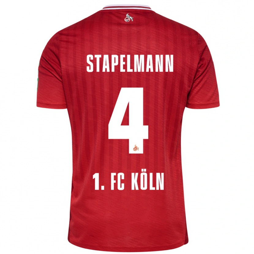 Danxen Niño Camiseta Luis Stapelmann #4 Rojo Blanco 2ª Equipación 2025/26 La Camisa