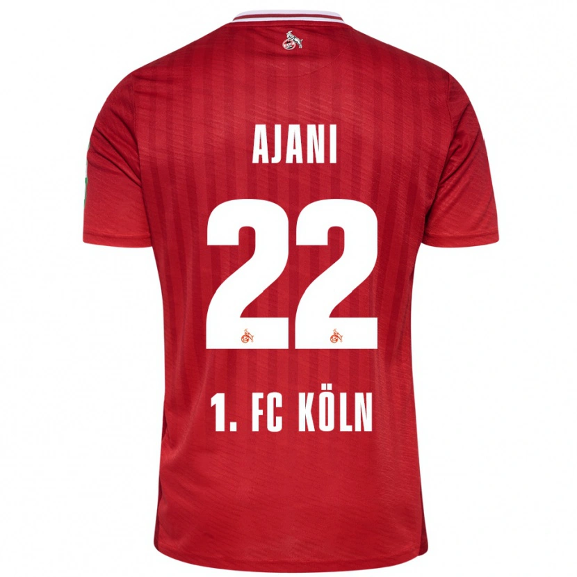 Danxen Niño Camiseta Marvin Ajani #22 Rojo Blanco 2ª Equipación 2025/26 La Camisa