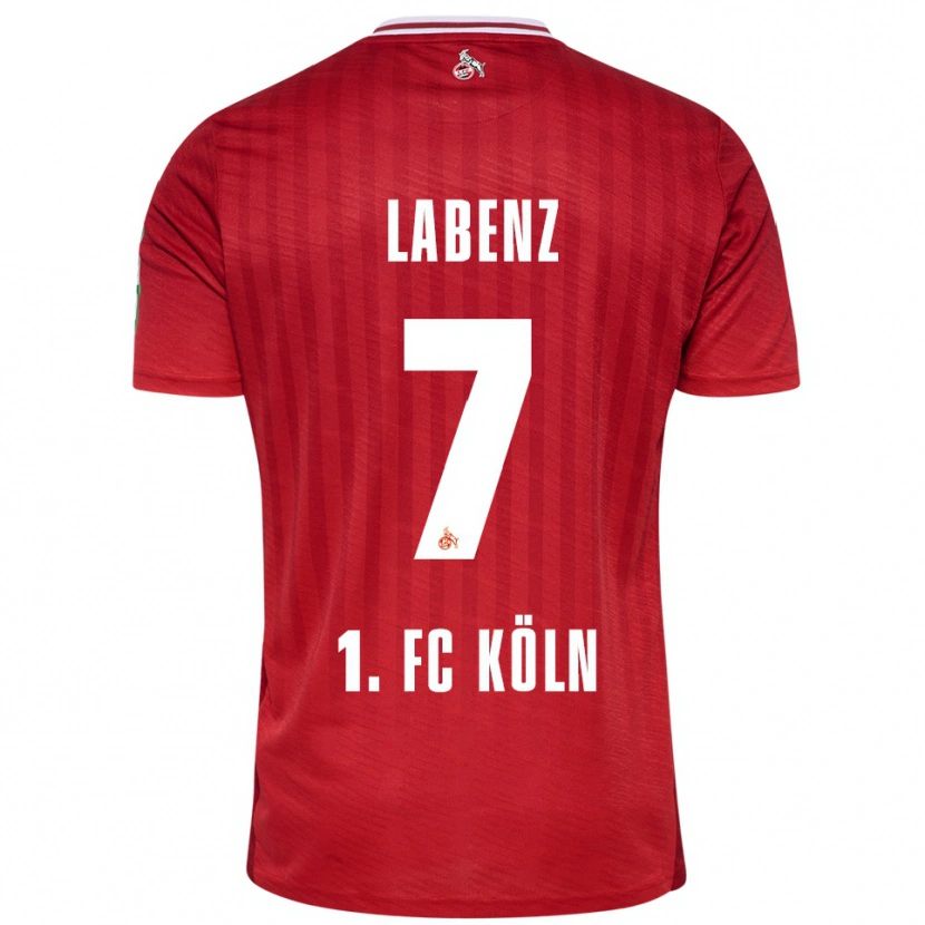 Danxen Niño Camiseta Luiz Labenz #7 Rojo Blanco 2ª Equipación 2025/26 La Camisa