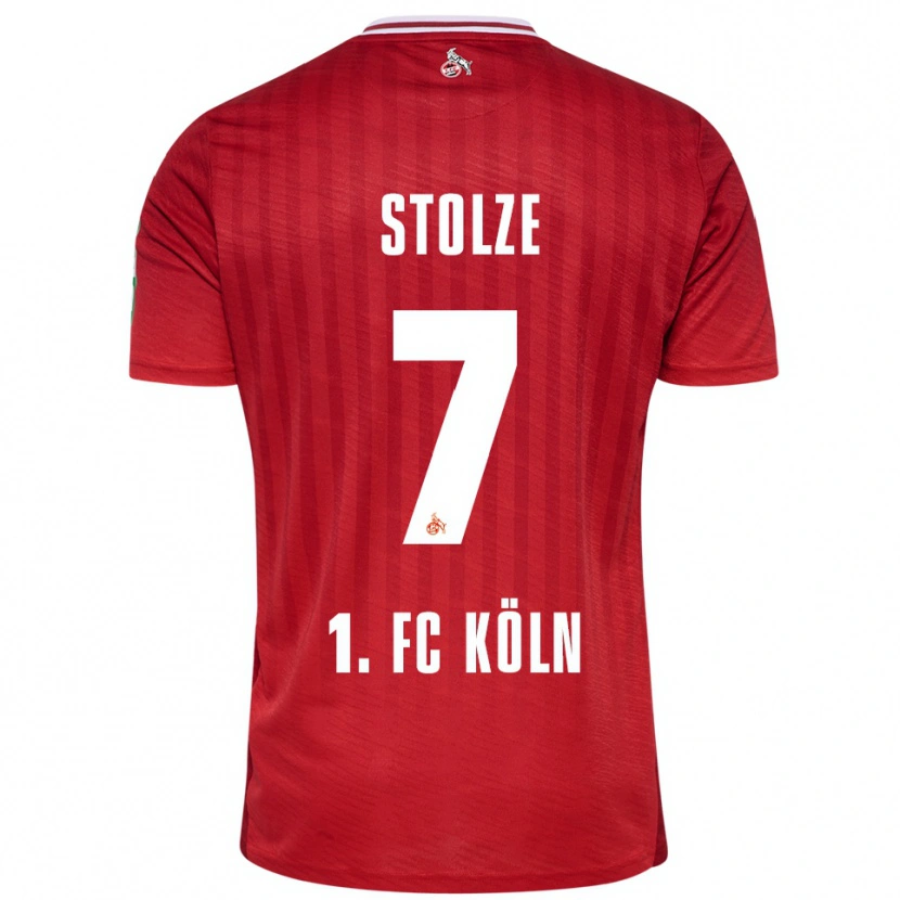 Danxen Niño Camiseta Anna-Lena Stolze #7 Rojo Blanco 2ª Equipación 2025/26 La Camisa