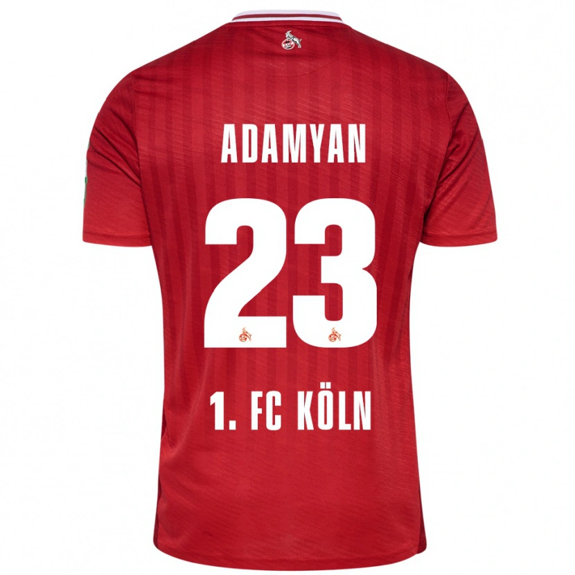 Danxen Niño Camiseta Sargis Adamyan #23 Rojo Blanco 2ª Equipación 2025/26 La Camisa