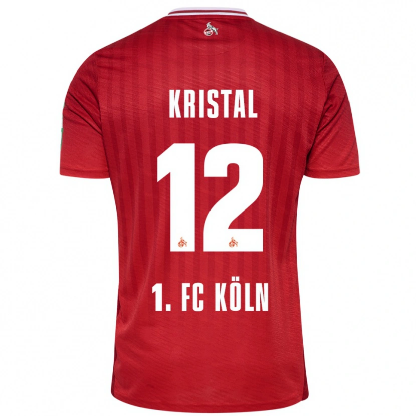 Danxen Niño Camiseta Patrik Kristal #12 Rojo Blanco 2ª Equipación 2025/26 La Camisa
