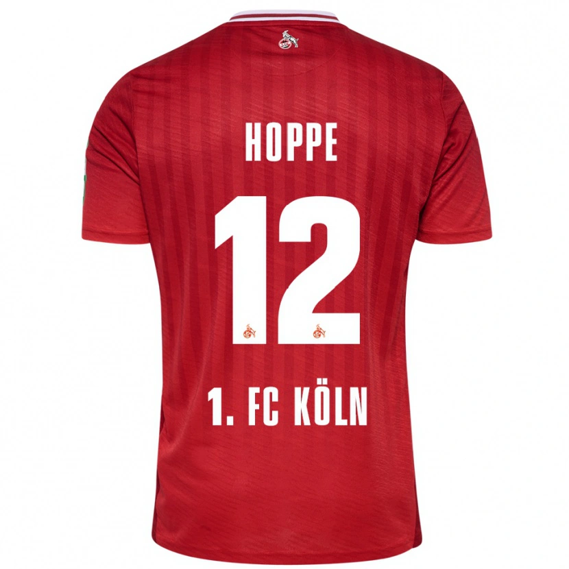 Danxen Niño Camiseta Paula Hoppe #12 Rojo Blanco 2ª Equipación 2025/26 La Camisa