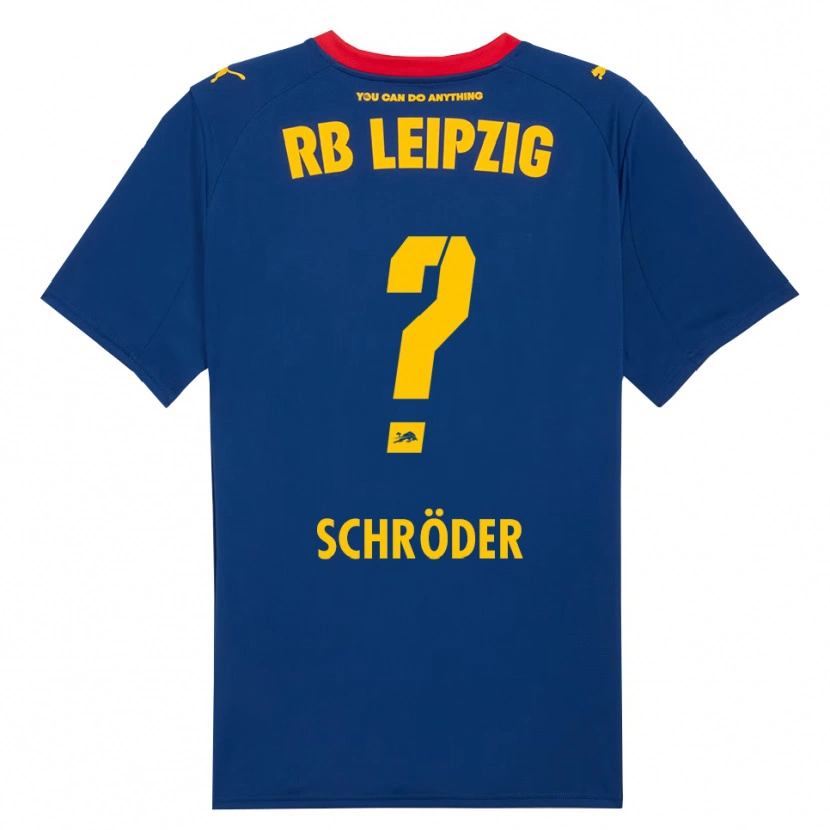 Danxen Niño Camiseta Levin Schröder #0 Marino Rojo 2ª Equipación 2025/26 La Camisa