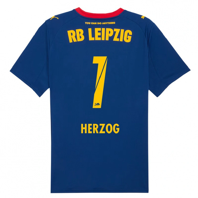 Danxen Niño Camiseta Elvira Herzog #1 Marino Rojo 2ª Equipación 2025/26 La Camisa