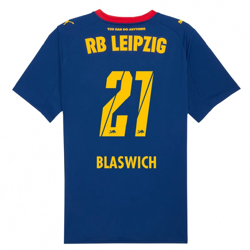 Danxen Niño Camiseta Janis Blaswich #21 Marino Rojo 2ª Equipación 2025/26 La Camisa