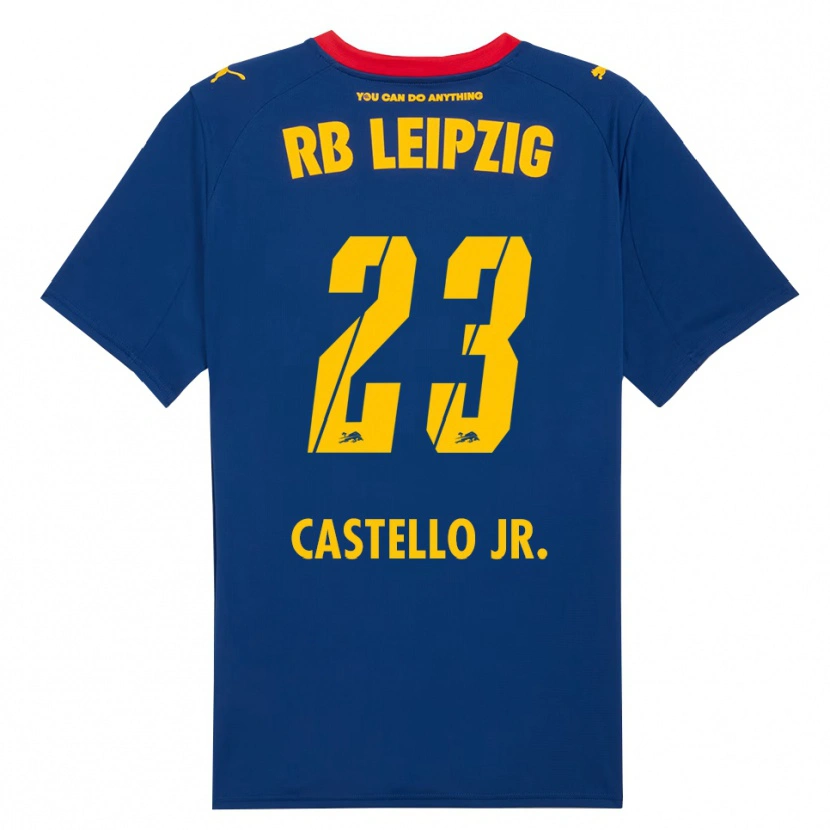 Danxen Niño Camiseta Castello Lukeba #23 Marino Rojo 2ª Equipación 2025/26 La Camisa