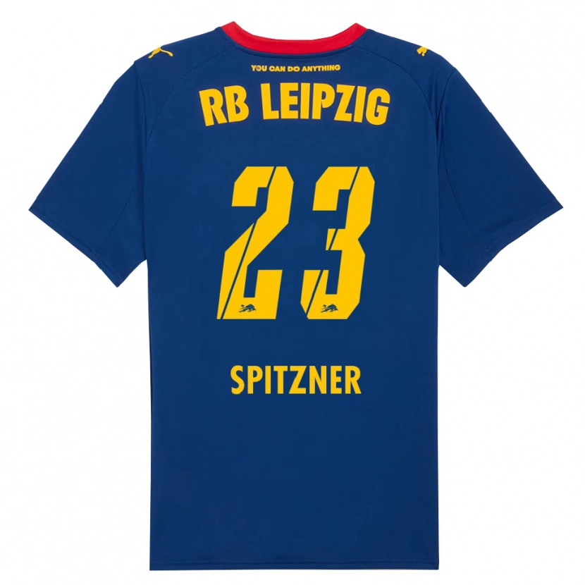 Danxen Niño Camiseta Kyra Spitzner #23 Marino Rojo 2ª Equipación 2025/26 La Camisa