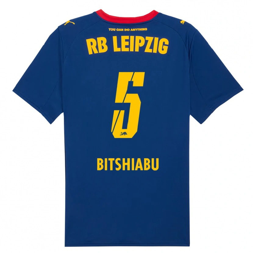 Danxen Niño Camiseta El Chadaille Bitshiabu #5 Marino Rojo 2ª Equipación 2025/26 La Camisa