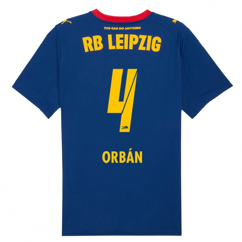 Danxen Niño Camiseta Willi Orbán #4 Marino Rojo 2ª Equipación 2025/26 La Camisa