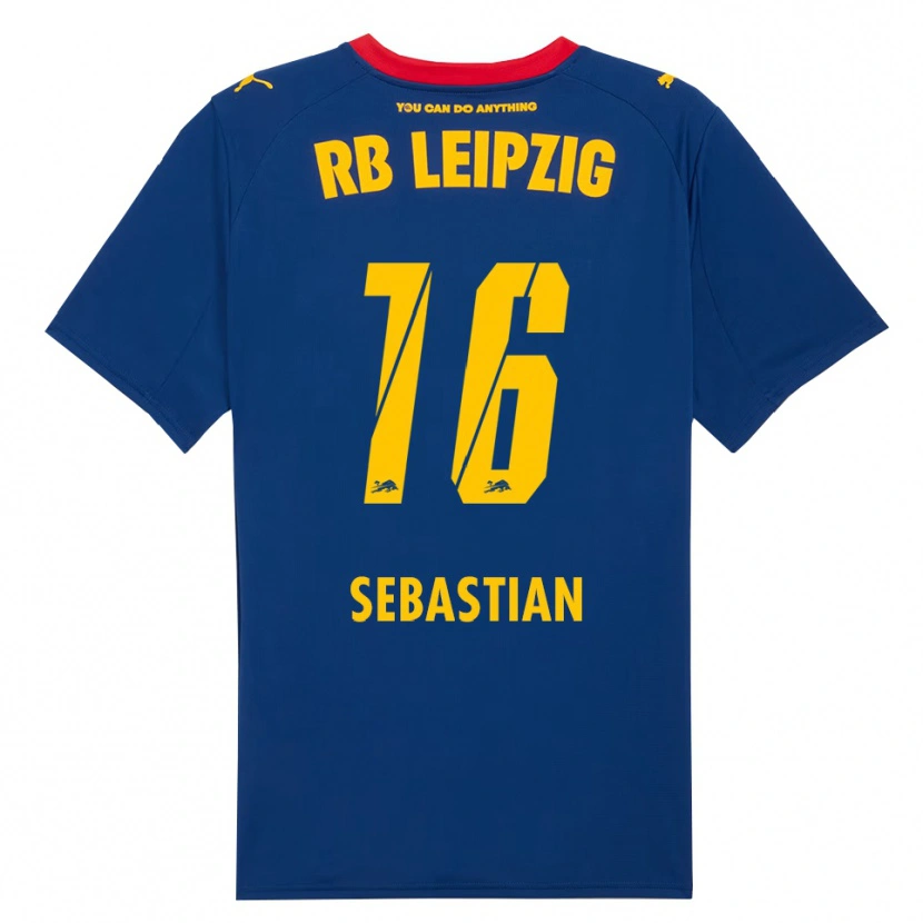 Danxen Niño Camiseta Jordy Sebastian #16 Marino Rojo 2ª Equipación 2025/26 La Camisa