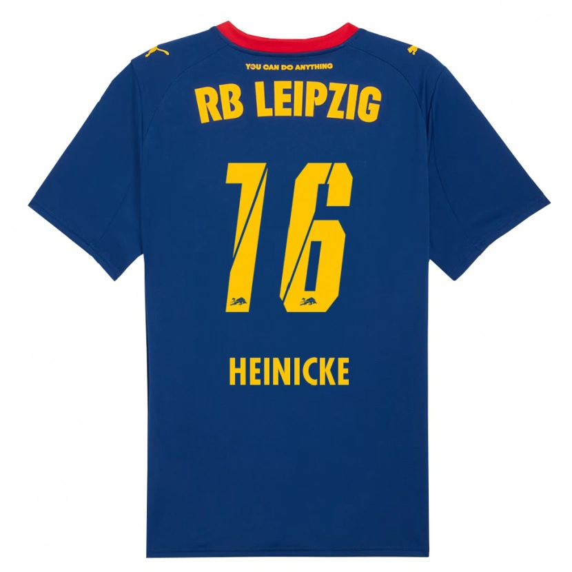 Danxen Niño Camiseta Niklas Heinicke #16 Marino Rojo 2ª Equipación 2025/26 La Camisa