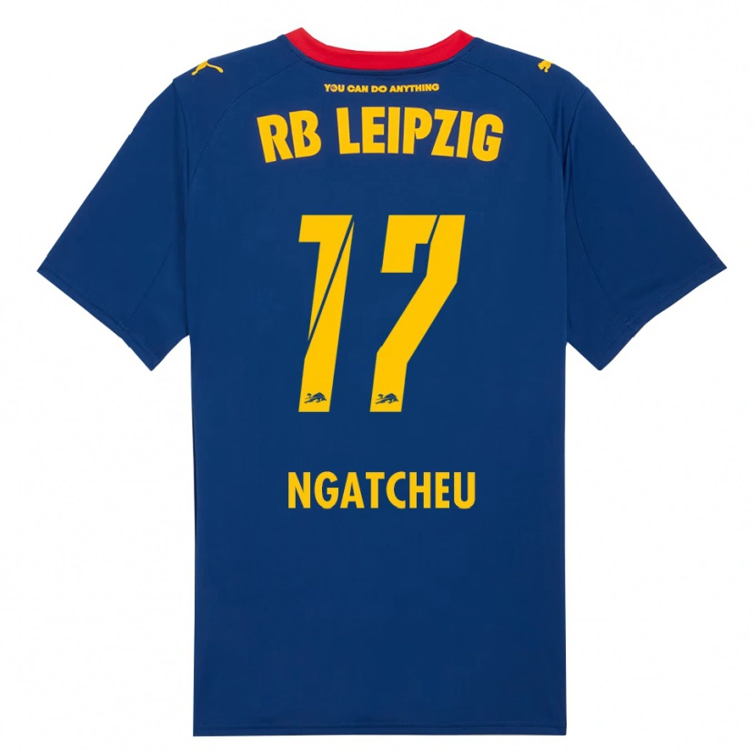 Danxen Niño Camiseta Yohan Ngatcheu #17 Marino Rojo 2ª Equipación 2025/26 La Camisa
