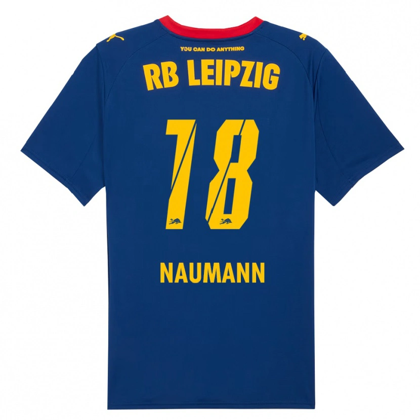 Danxen Niño Camiseta Carlos Naumann #18 Marino Rojo 2ª Equipación 2025/26 La Camisa