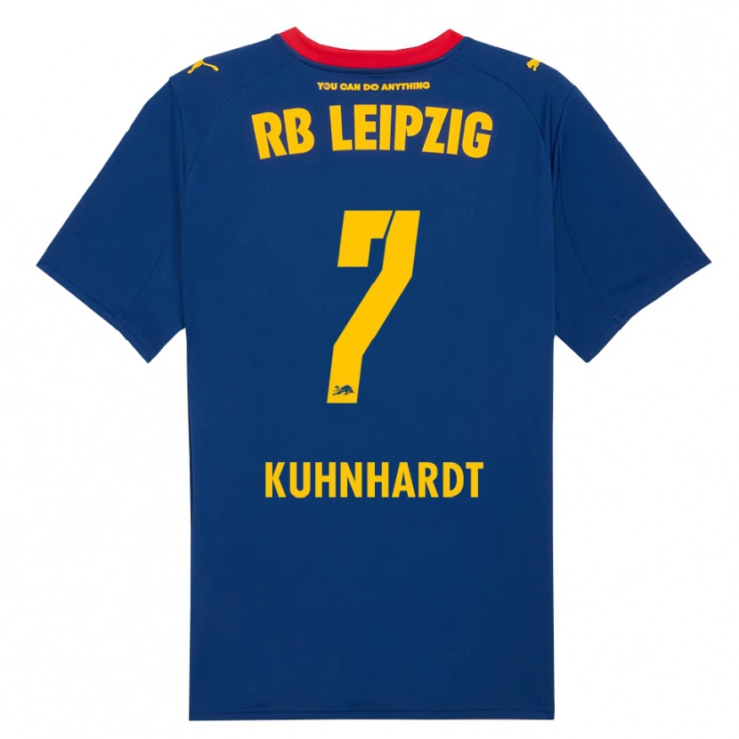 Danxen Niño Camiseta Paul Kühnhardt #7 Marino Rojo 2ª Equipación 2025/26 La Camisa