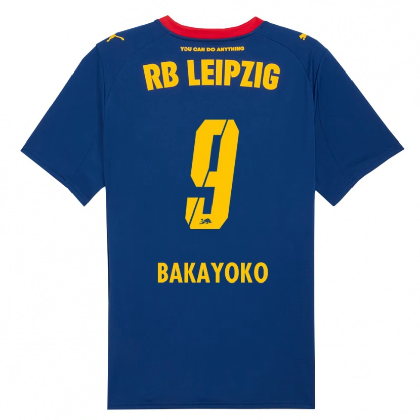Danxen Niño Camiseta Johan Bakayoko #9 Marino Rojo 2ª Equipación 2025/26 La Camisa