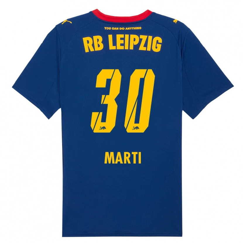 Danxen Niño Camiseta Lara Marti #30 Marino Rojo 2ª Equipación 2025/26 La Camisa