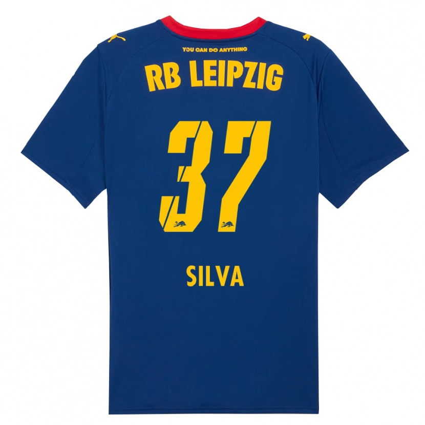 Danxen Niño Camiseta André Silva #37 Marino Rojo 2ª Equipación 2025/26 La Camisa