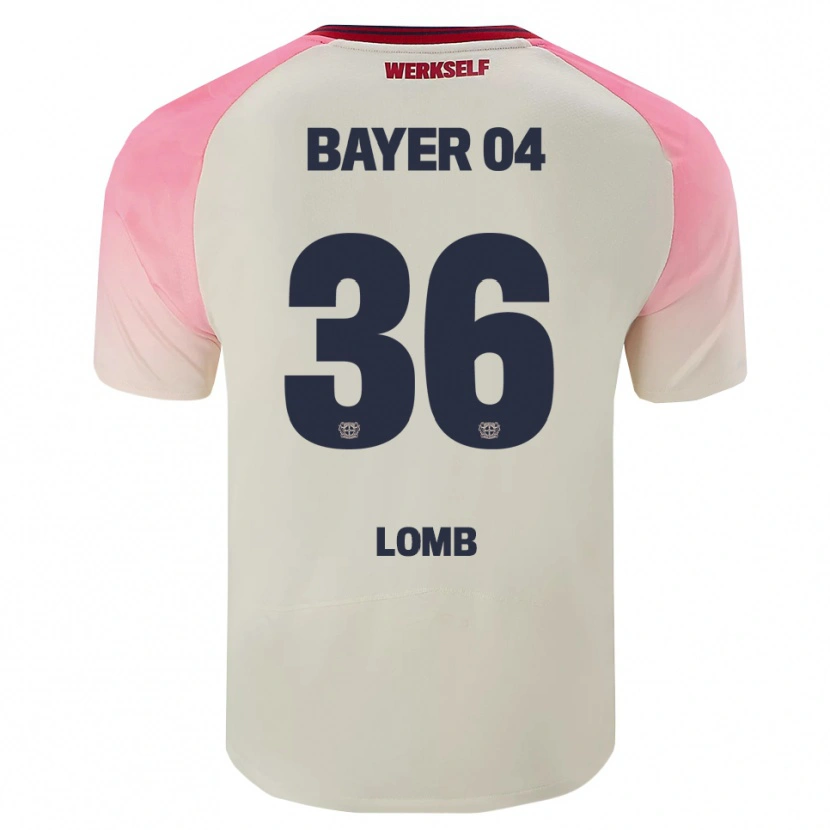 Danxen Niño Camiseta Niklas Lomb #36 Rosa Blanquecino 2ª Equipación 2025/26 La Camisa