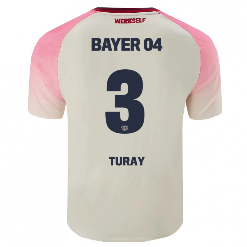Danxen Niño Camiseta Osman Turay #3 Rosa Blanquecino 2ª Equipación 2025/26 La Camisa