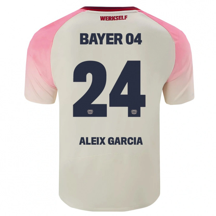 Danxen Niño Camiseta Aleix García #24 Rosa Blanquecino 2ª Equipación 2025/26 La Camisa