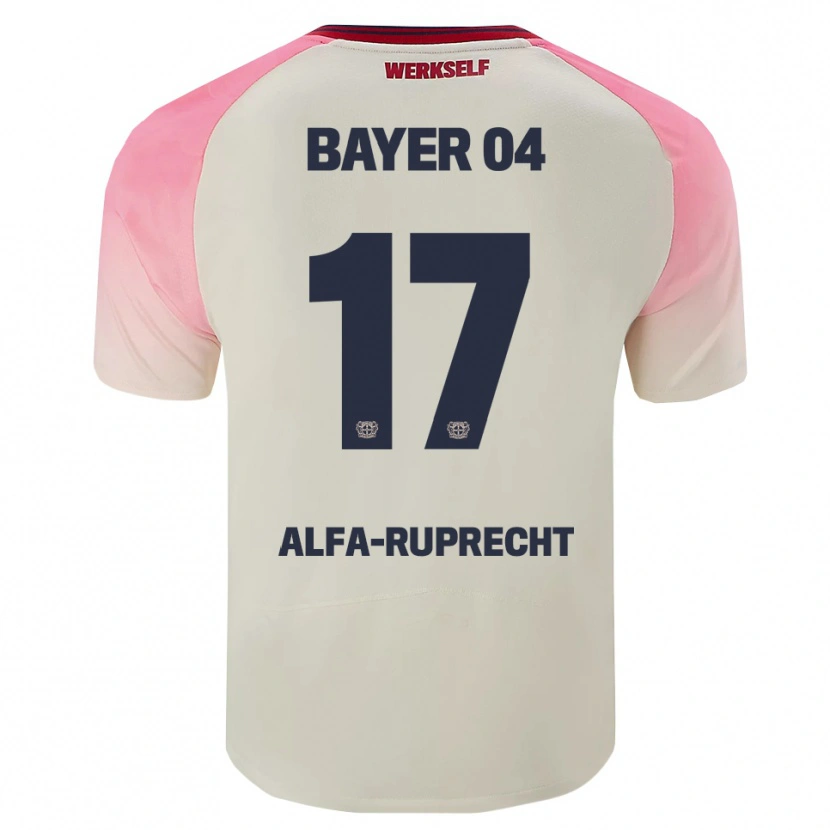 Danxen Niño Camiseta Farid Alfa-Ruprecht #17 Rosa Blanquecino 2ª Equipación 2025/26 La Camisa