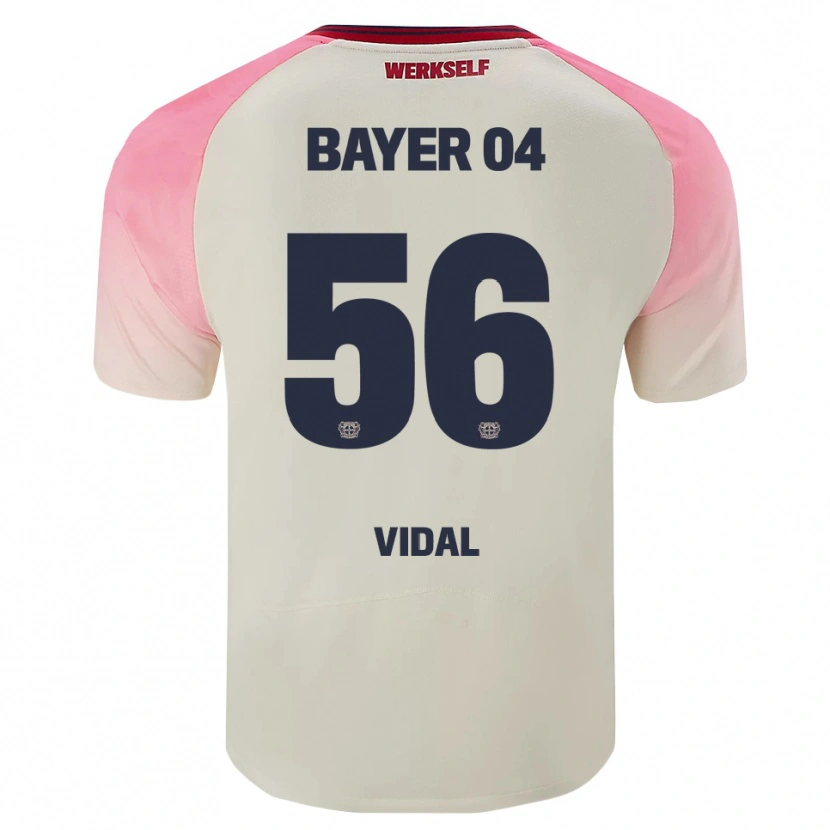 Danxen Niño Camiseta Juliette Vidal #56 Rosa Blanquecino 2ª Equipación 2025/26 La Camisa