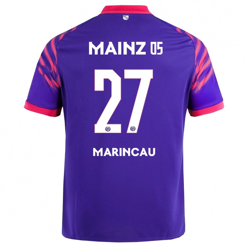 Danxen Niño Camiseta Emanuel Marincău #27 Marino Rosa 2ª Equipación 2025/26 La Camisa