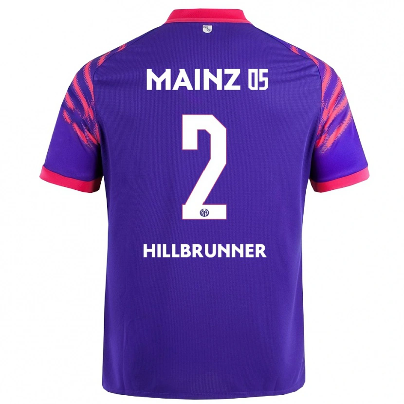 Danxen Niño Camiseta Fynn Hillbrunner #2 Marino Rosa 2ª Equipación 2025/26 La Camisa