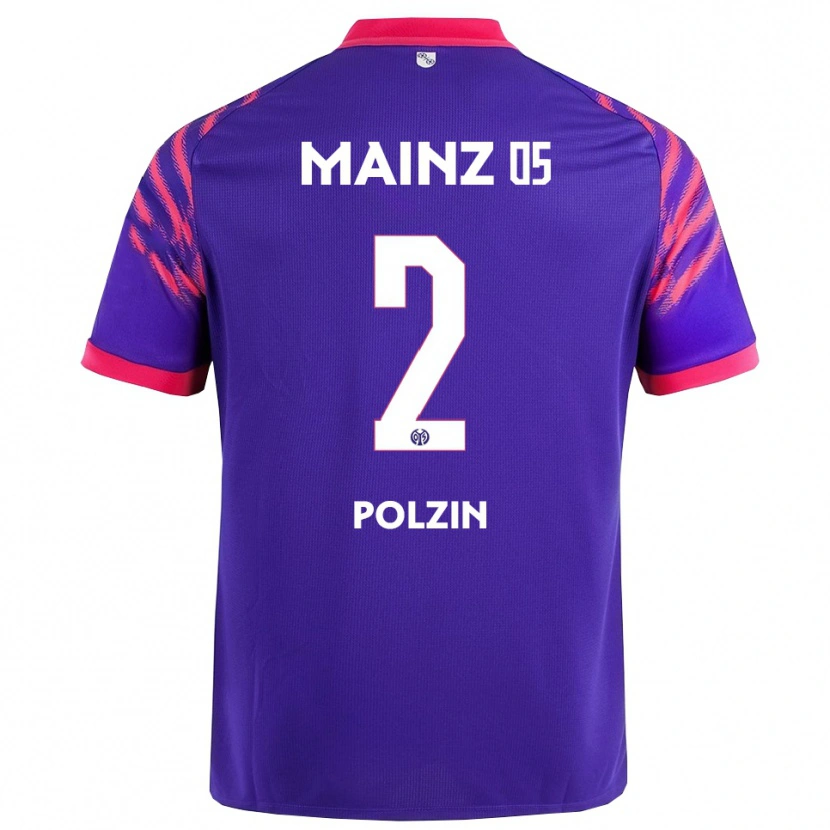 Danxen Niño Camiseta Maximilian Polzin #2 Marino Rosa 2ª Equipación 2025/26 La Camisa