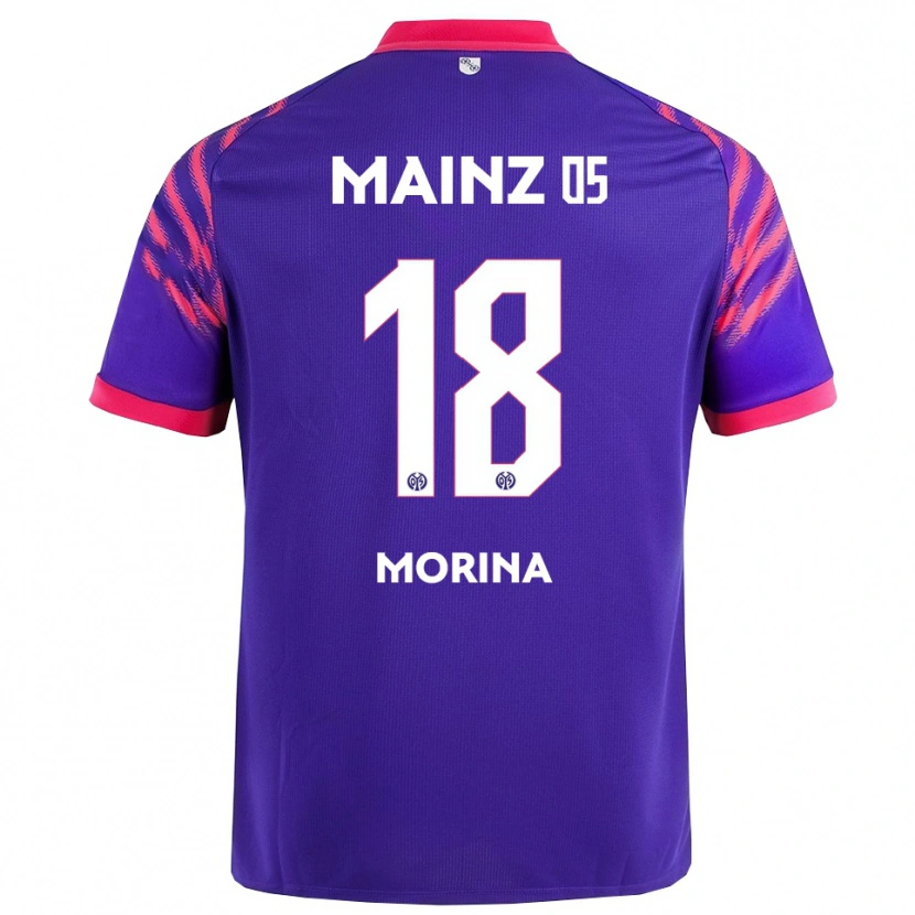 Danxen Niño Camiseta Genti Morina #18 Marino Rosa 2ª Equipación 2025/26 La Camisa
