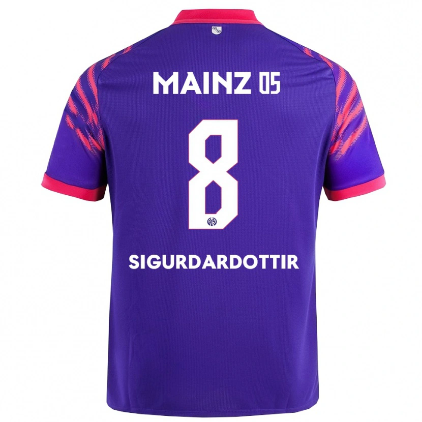 Danxen Niño Camiseta Heiðrún Sigurðardóttir #8 Marino Rosa 2ª Equipación 2025/26 La Camisa