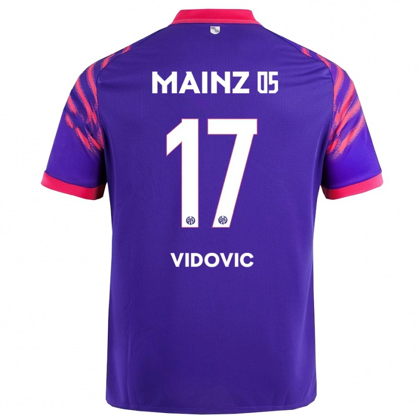 Danxen Niño Camiseta Gabriel Vidovic #17 Marino Rosa 2ª Equipación 2025/26 La Camisa