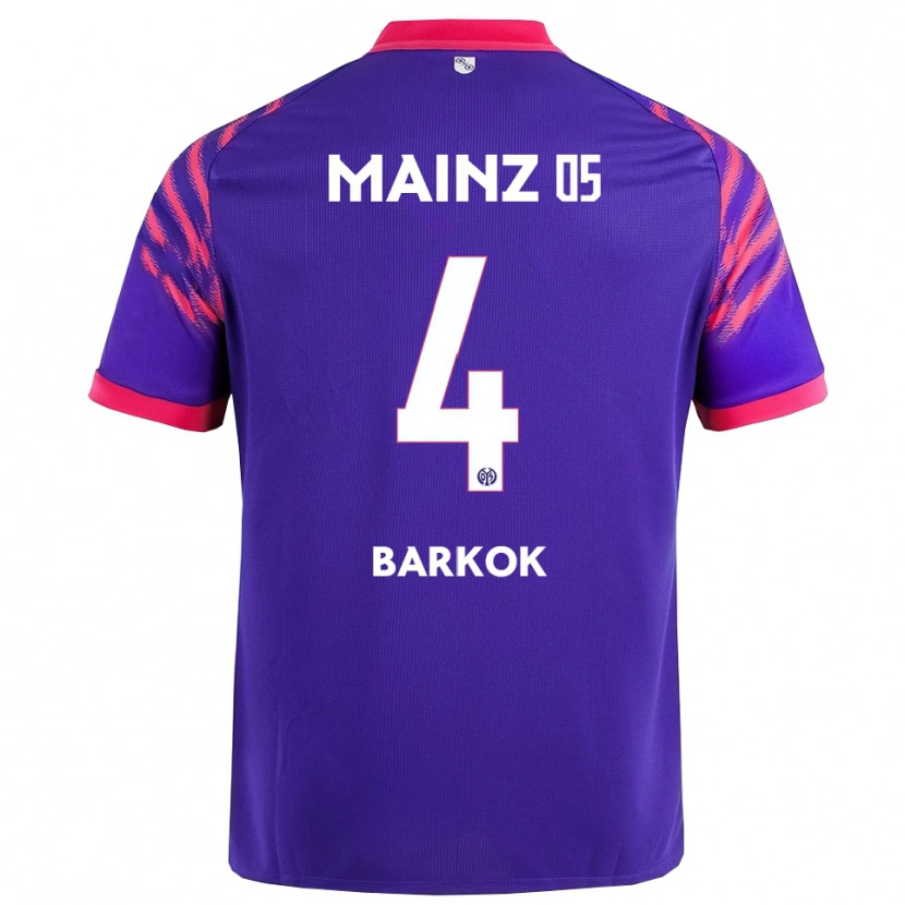 Danxen Niño Camiseta Aymen Barkok #4 Marino Rosa 2ª Equipación 2025/26 La Camisa
