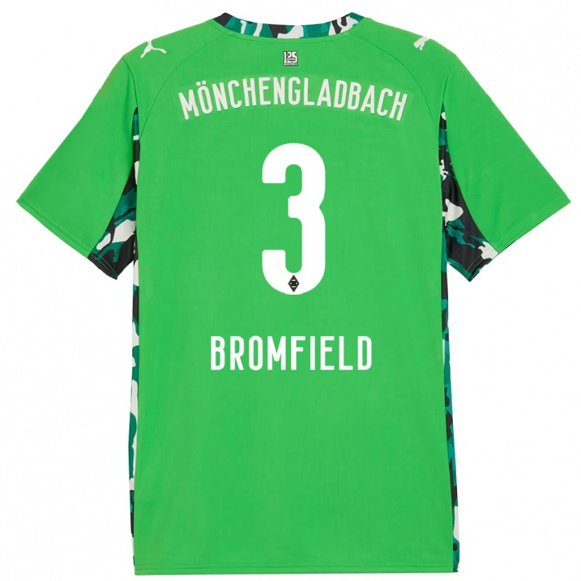 Danxen Niño Camiseta Rio Bromfield #3 Verde Negro 2ª Equipación 2025/26 La Camisa