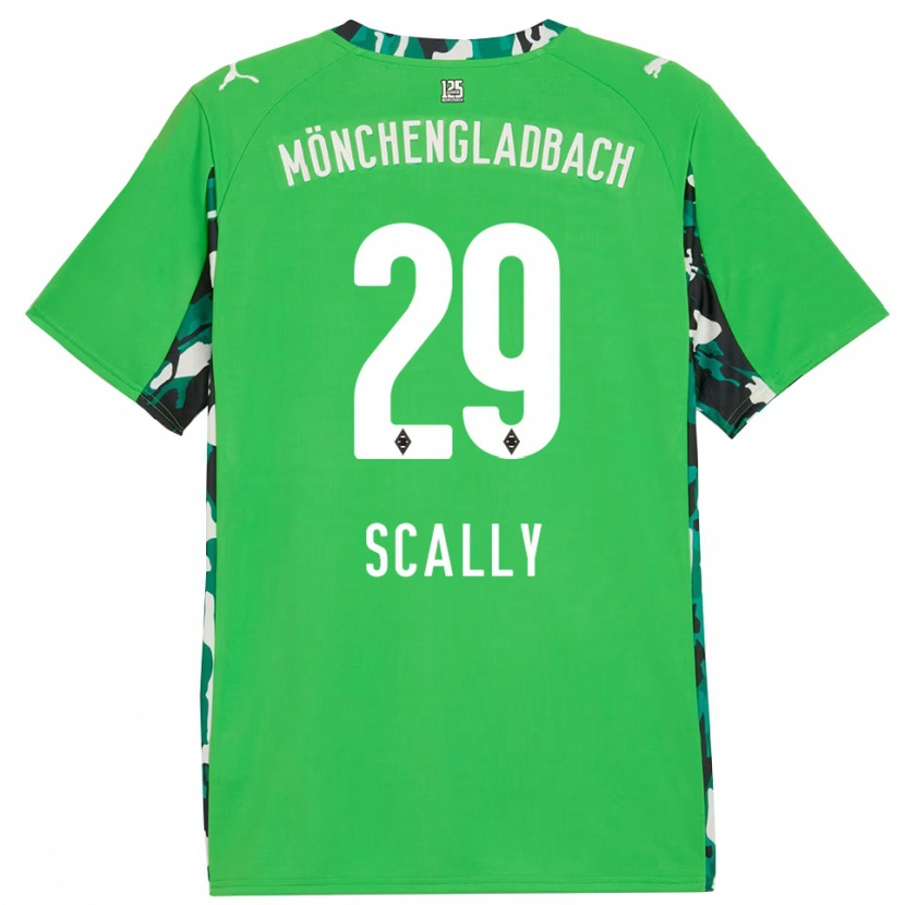 Danxen Niño Camiseta Joe Scally #29 Verde Negro 2ª Equipación 2025/26 La Camisa