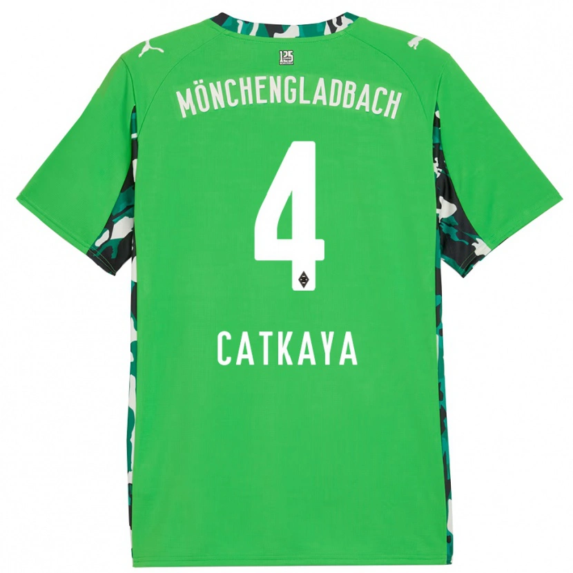 Danxen Niño Camiseta Talha Catkaya #4 Verde Negro 2ª Equipación 2025/26 La Camisa