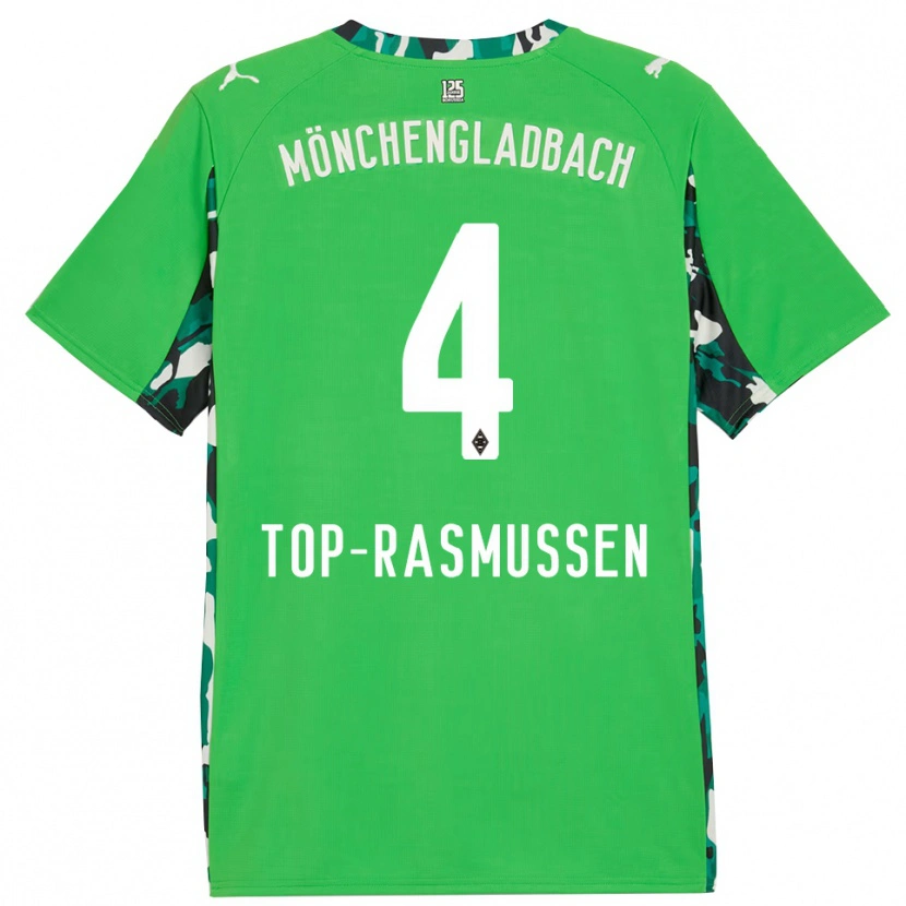 Danxen Niño Camiseta Tristan Top-Rasmussen #4 Verde Negro 2ª Equipación 2025/26 La Camisa