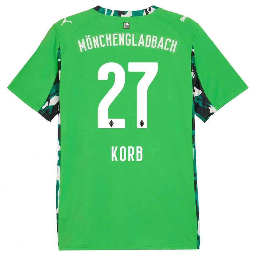 Danxen Niño Camiseta Julian Korb #27 Verde Negro 2ª Equipación 2025/26 La Camisa