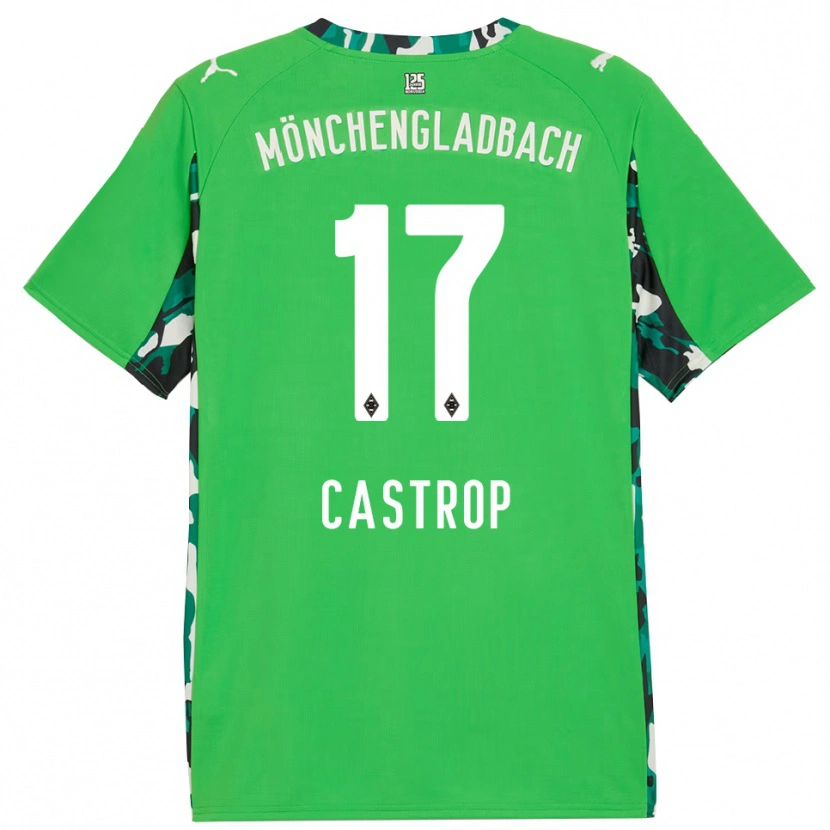 Danxen Niño Camiseta Jens Castrop #17 Verde Negro 2ª Equipación 2025/26 La Camisa