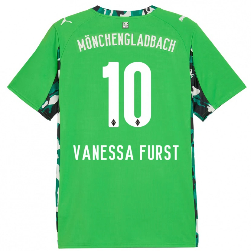 Danxen Niño Camiseta Vanessa Fürst #10 Verde Negro 2ª Equipación 2025/26 La Camisa