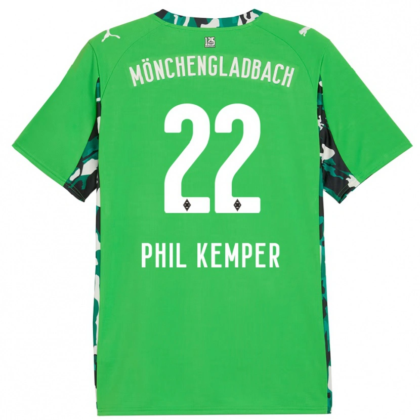 Danxen Niño Camiseta Phil Kemper #22 Verde Negro 2ª Equipación 2025/26 La Camisa
