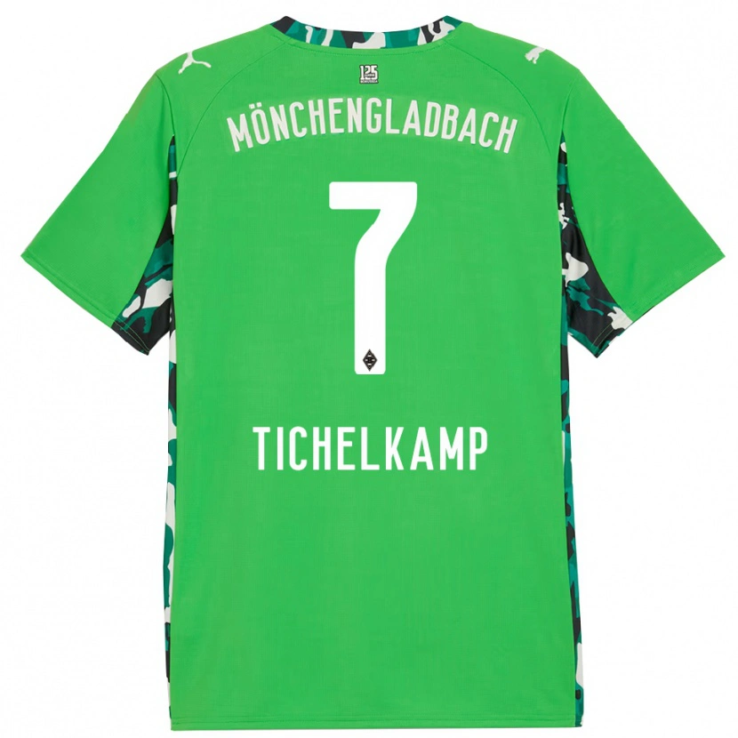 Danxen Niño Camiseta Emily Tichelkamp #7 Verde Negro 2ª Equipación 2025/26 La Camisa