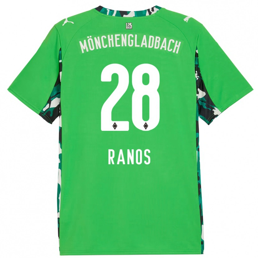 Danxen Niño Camiseta Grant-Leon Ranos #28 Verde Negro 2ª Equipación 2025/26 La Camisa