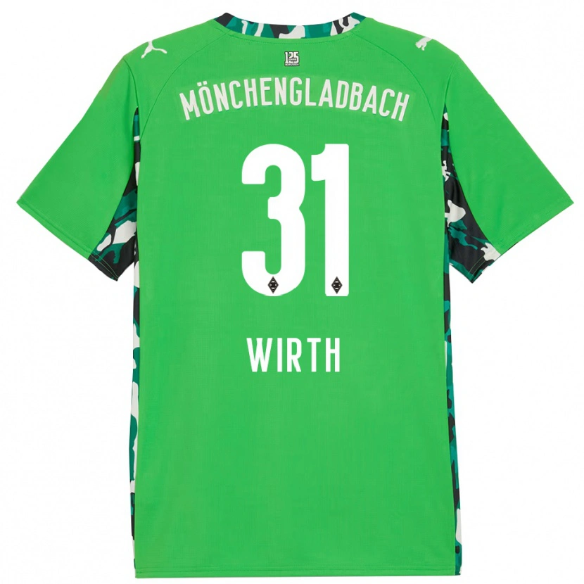 Danxen Niño Camiseta Linus Wirth #31 Verde Negro 2ª Equipación 2025/26 La Camisa