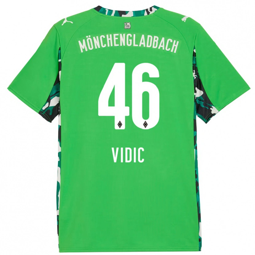 Danxen Niño Camiseta Nico Vidic #46 Verde Negro 2ª Equipación 2025/26 La Camisa