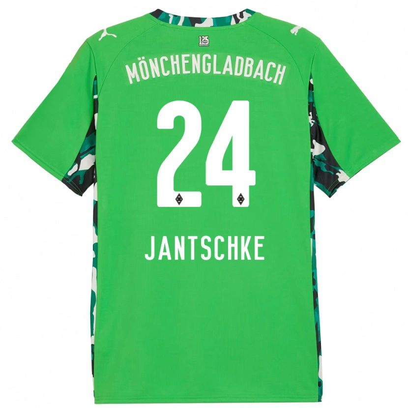 Danxen Niño Camiseta Tony Jantschke #24 Verde Negro 2ª Equipación 2025/26 La Camisa
