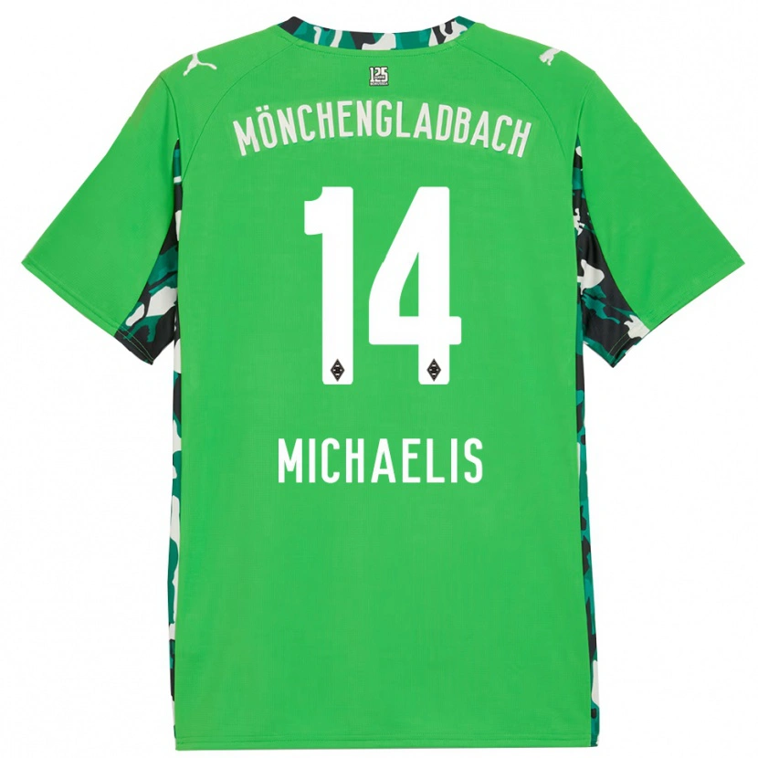 Danxen Niño Camiseta Yannick Michaelis #14 Verde Negro 2ª Equipación 2025/26 La Camisa