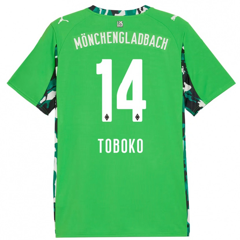 Danxen Niño Camiseta Rubén Toboko #14 Verde Negro 2ª Equipación 2025/26 La Camisa
