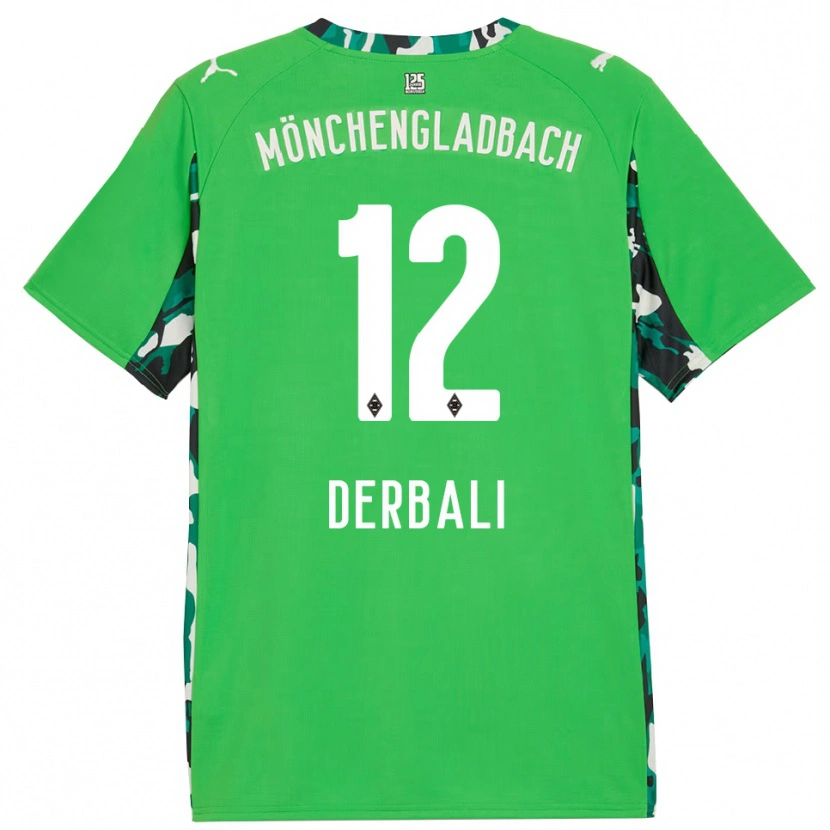 Danxen Niño Camiseta Louisa Derbali #12 Verde Negro 2ª Equipación 2025/26 La Camisa